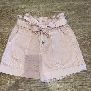 ZARA BAGGY PAPERBAG SHORTS WITH BELT 2 US -34 EUR # D4-3